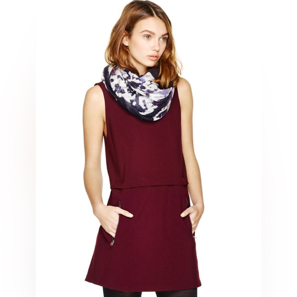 Talula Verone Point shift dress in plum purple • Aritzia